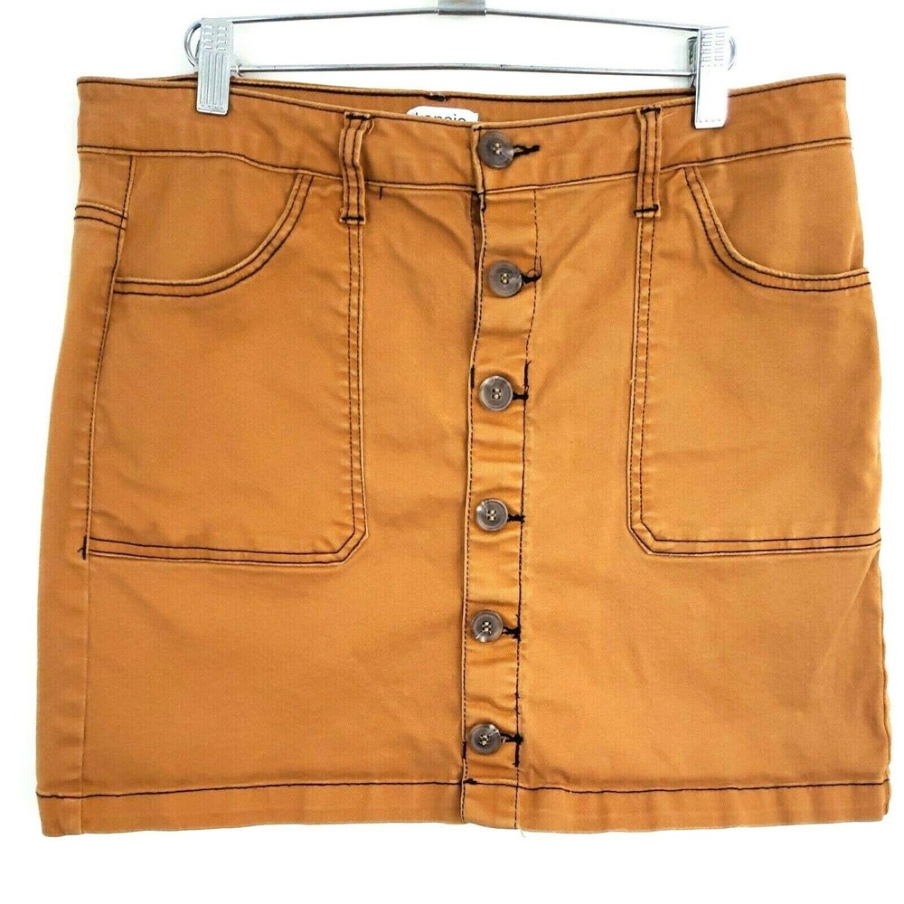 Kensie Jeans Button Down Mini Skirt Size 2